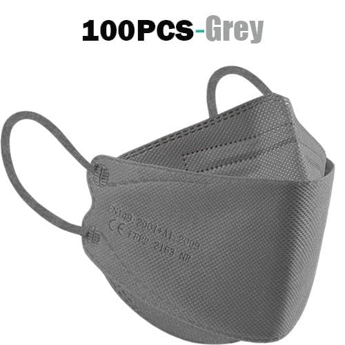 FFP2 Colorful Face Mask Mascarillas Anti-fog Dust Respirator Breathable KN95 Adult Masks 100PCS grey