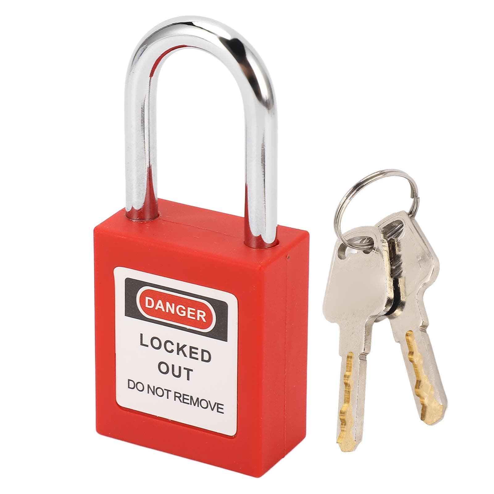 38mm Safety Padlock Firm Body Stainless Steel Lockout Tagout Lock with 2 Keys for Industry