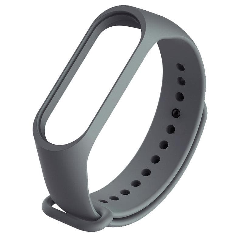 23 Color Soft Silicone Wristband Strap For Xiaomi Mi Band 10/9/8/7/6/5/4/3 Watchband Strap Smart Bracelet Replacement For Xiaomi Mi Band 5 grey