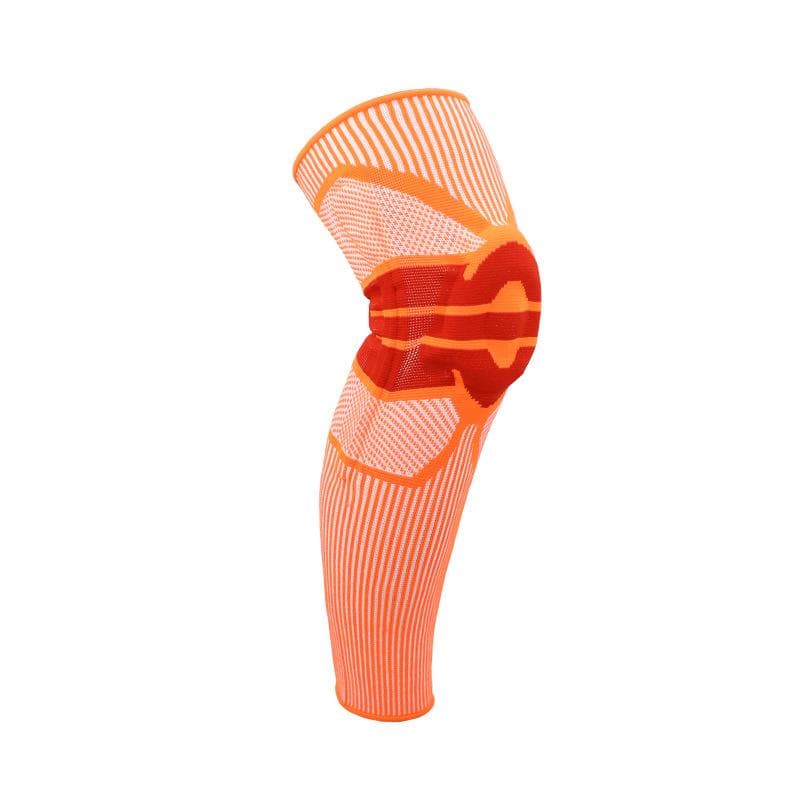 Shiwei Manufacturers Spot Cross-border Thickening and Lengthening Silicone Spring Strips To Support Knee Pads and Calf Protection Fitness Running. XL orange