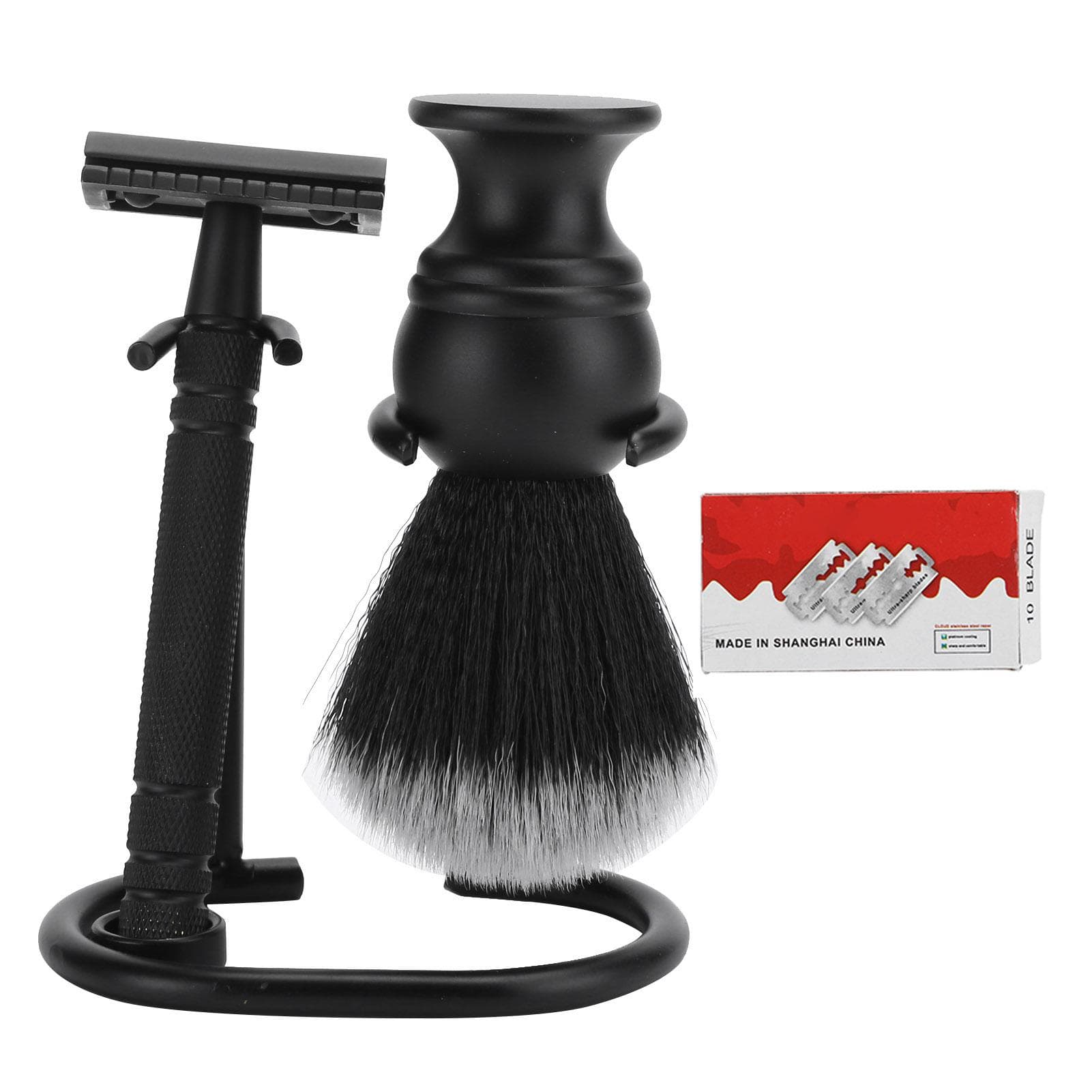 Shaving Brush Razor Shaving Rack Razor Blade Men Shaving Set for Salon Family