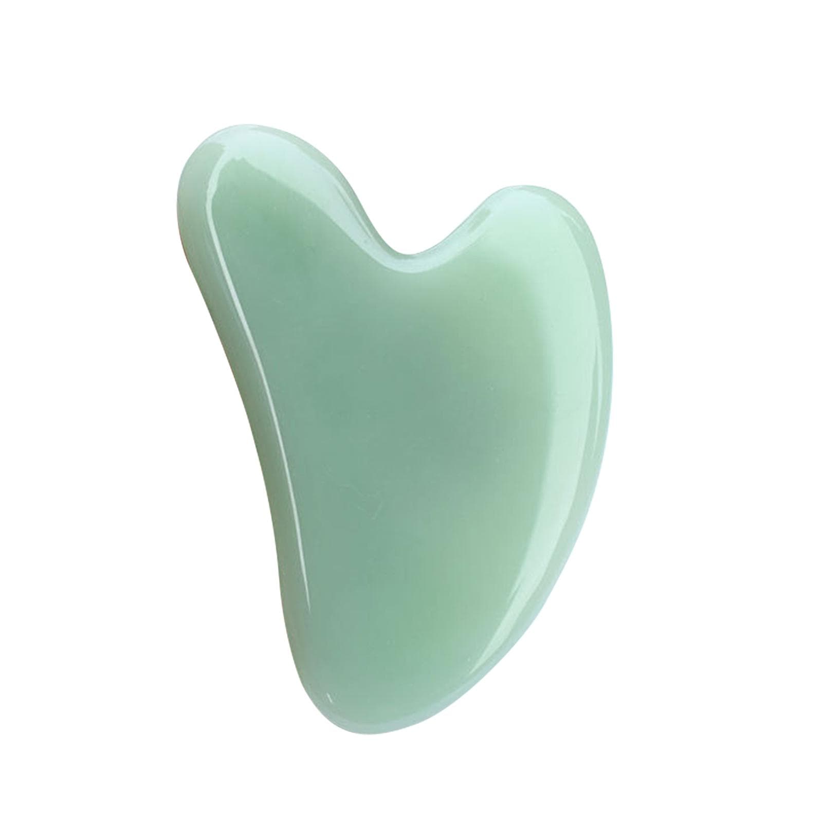 Gua Sha Scraping Massage Tool Natural Jade Stone Guasha Board Gua Sha Facial Body Tool for SPA light green