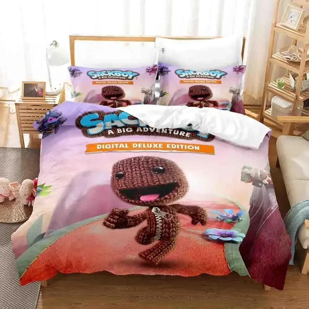 Sackboy Little Big Planet Bedding Set Single Twin Full Queen King Size Bed Set Aldult Kid Bedroom Duvet cover Sets Anime Bed 70x133cm 2pcs