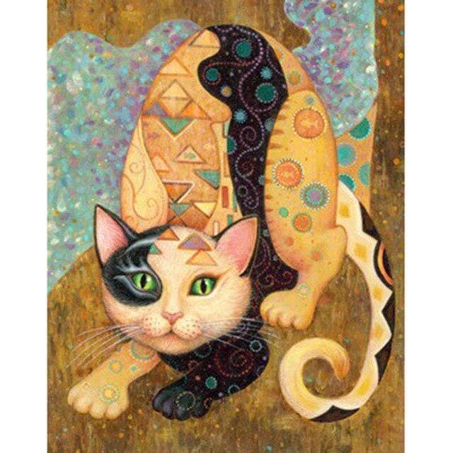 5D DIY Diamond Painting Cat 3D Embroidery Cross Stitch Rhinestone Mosaic Decor 20X30CM