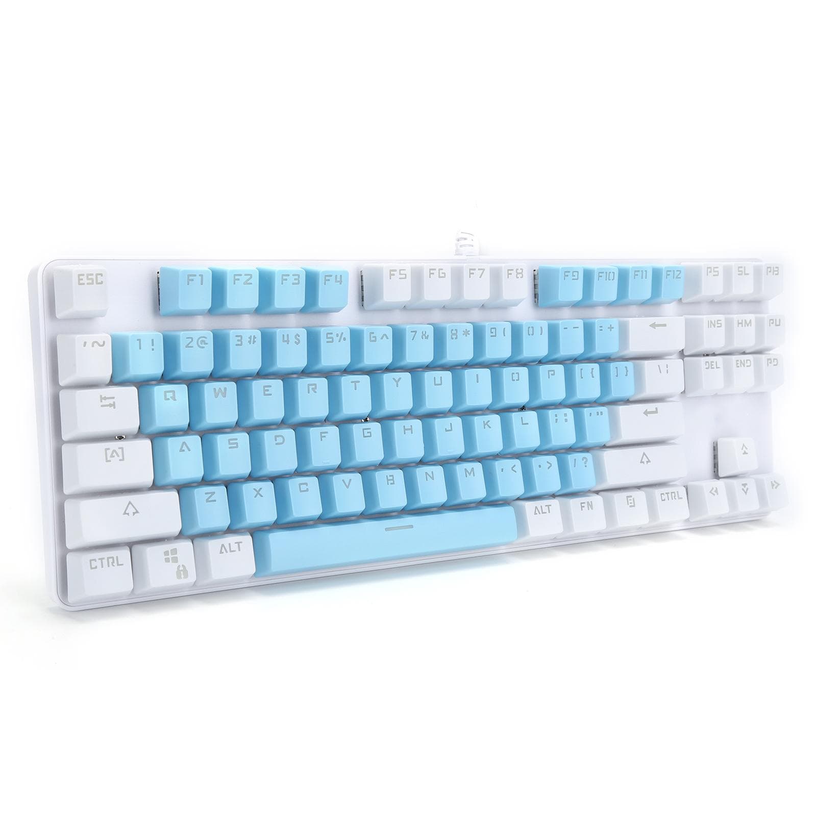87 Keys Computer Keyboard Mixed Light Mechanical Computer Peripherals for Desktop Laptop K100Style multicolour