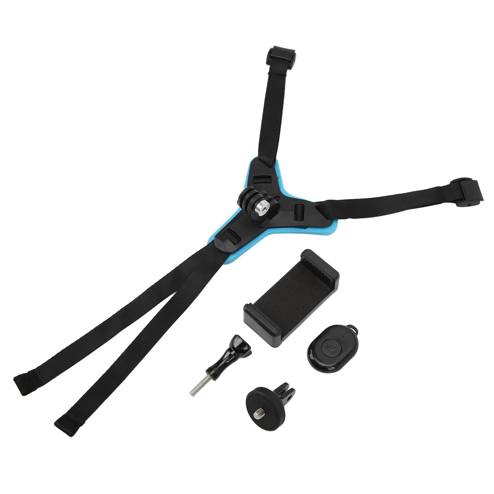 Anti Skid Motorcycle Helmet Front Chin Bracket Lightweight Helmet Chin Mount Holder for PhoneBlue blue