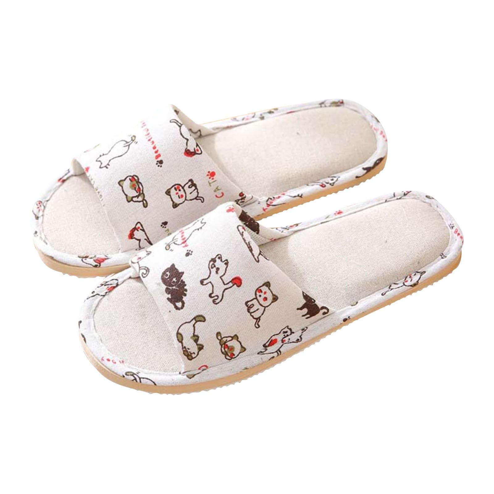Womens Mens Couples Fashion Casual Home Slippers Indoor Floor Flat Shoes Sandals 39-40
