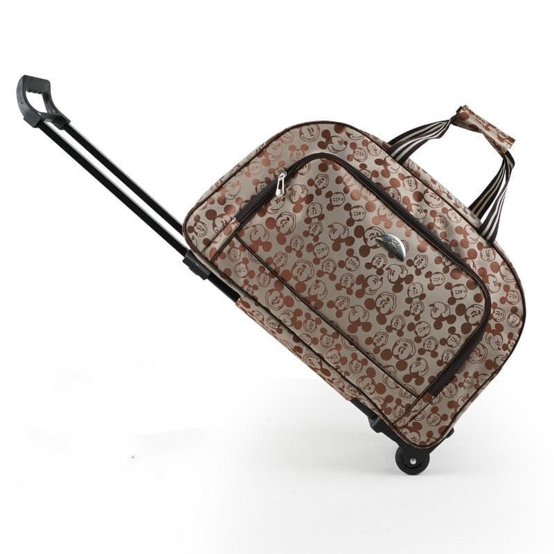 Trolley Bag Female Large Capacity Trolley Bag Travel Bag Handbag Tow Bag Luggage Bag Male None brown