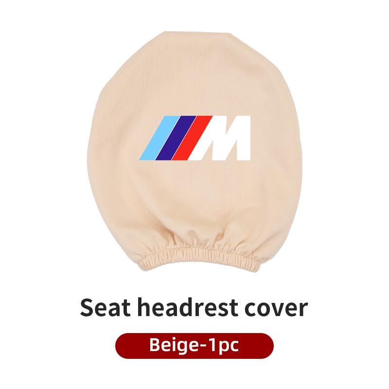 Hot 2025 Car Seat Headrest Protective Cover Anti-Dirty Pillow Protector For BMW 1 2 3 5 7 Series X1X2X3X4X5X6 G20 G30 G11 G12 M3 beige