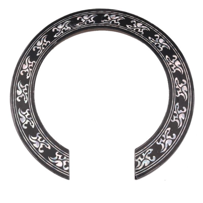 105mm Diameter Flower Pattern Guitar Circle Sound Hole Sticker Guitar Sound Hole Circle For silver