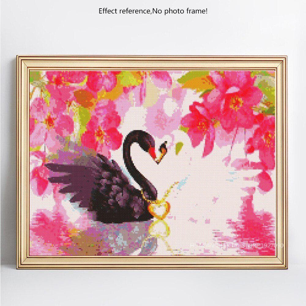 5D DIY Diamond Painting Animal Swan Full Round Embroidery Sale Rhinestone Picture 20X30