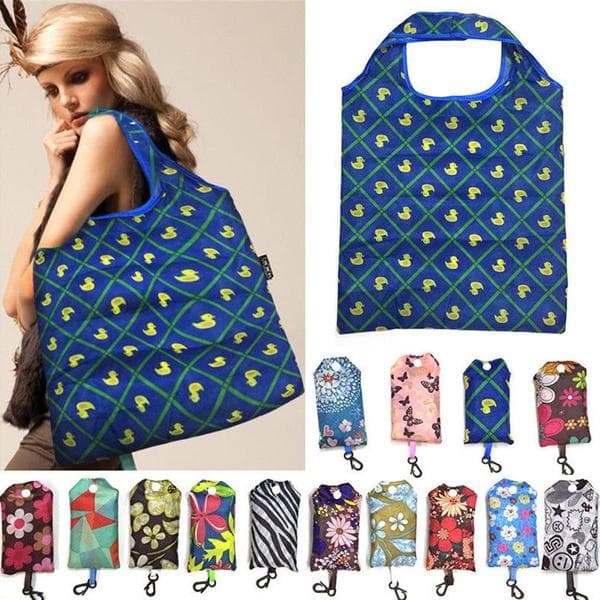 Random Sent Fashion Recycle Travel Folding Reusable Eco Tote Pouch Shopping Bag Handbags
