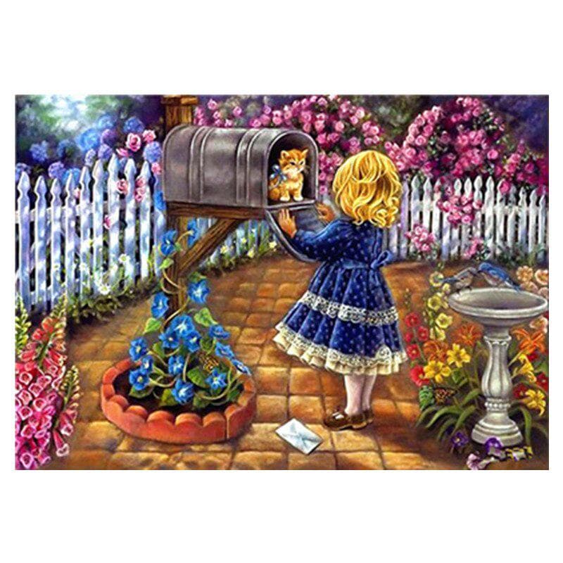 DIY Diamond Painting Full Round Rhinestone 5D Embroidery Home Cross Stitch 20X30CM