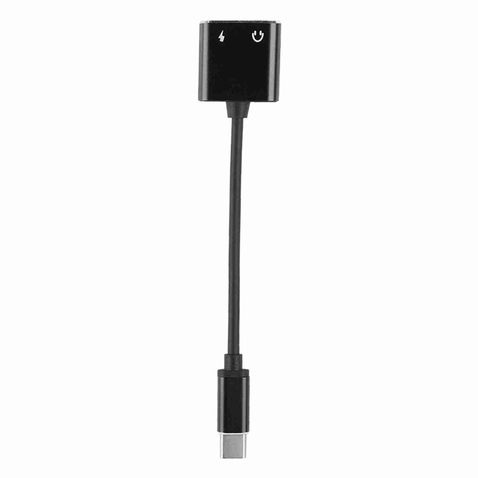2 in 1 3.5mm Type C o Adapter Converter o Headphone Adapter (Black) black