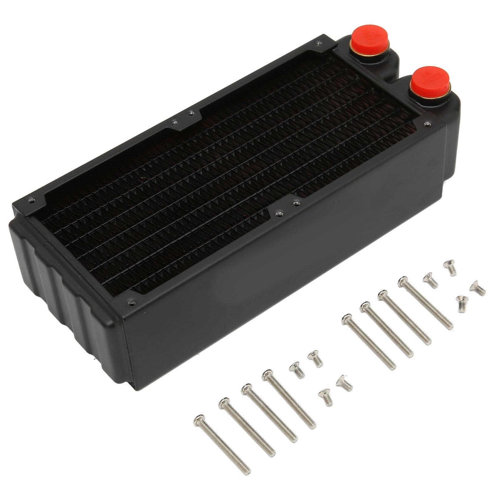 Cooling Radiator Double Layers 8 Pipes G14 Thread Double Fans Water Cooler with Screws for