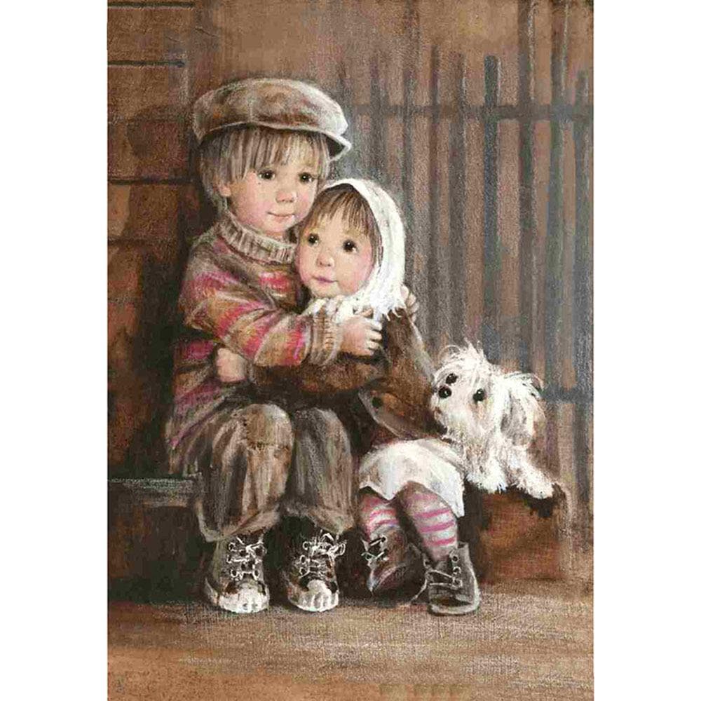 Diamond Painting portrait Diamond lovely Child Pattern Embroidery Cross Stitch 5D Rhinestone Painting decor 20X30CM