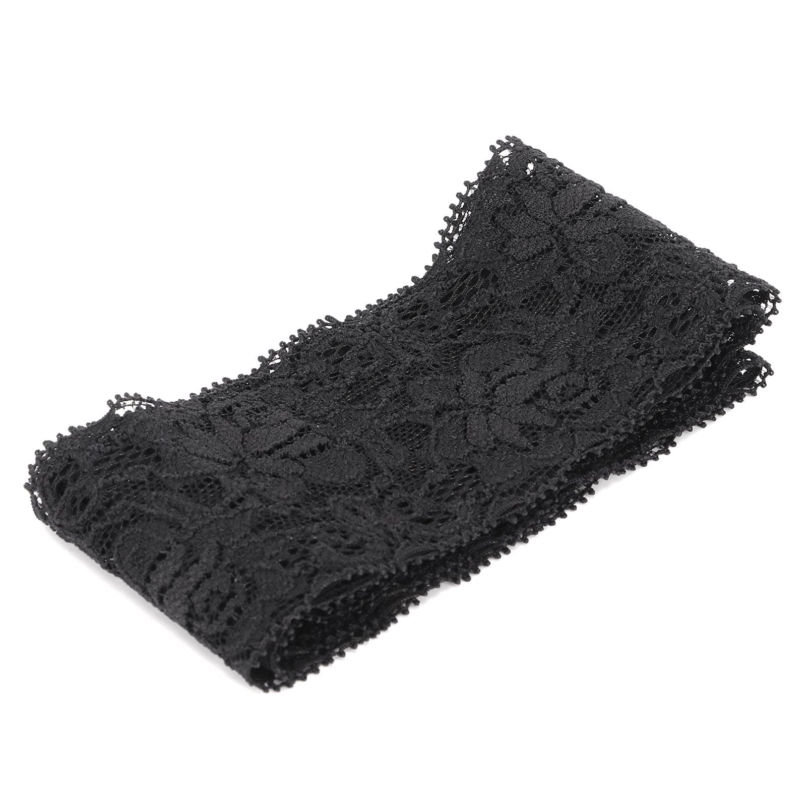 Lace Ribbon Clothing Accessories Decorating Crafts DIY Materials 10 Yard 6cm Width Black