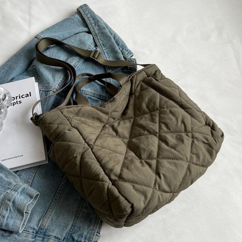 Large Capacity Tote Bags for Women Shoulder Side Bag Fashion Space Cotton Shopper Shopping Bags cute Ladies Totes One Size green