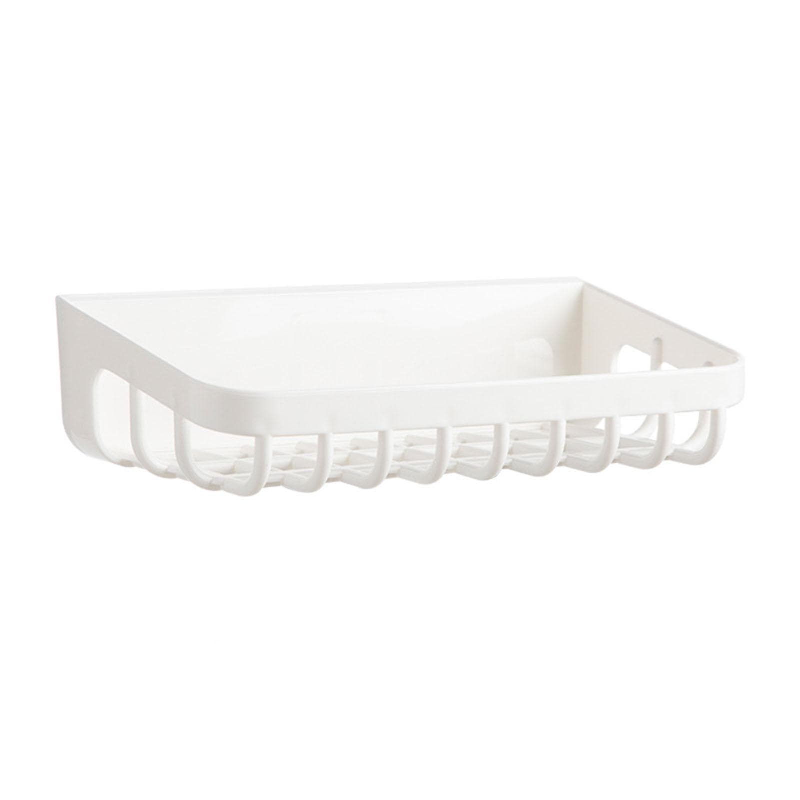 Bathroom Floating Shelf Wall Mounted Hole Free PP Shower Shelf Organizer Rack for Home