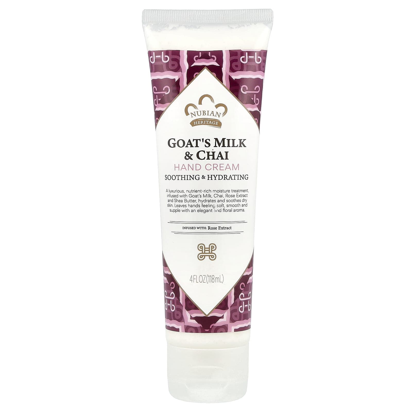 Nubian Heritage, Hand Cream, Goat Milk & Chai, 4 fl oz (118 ml)