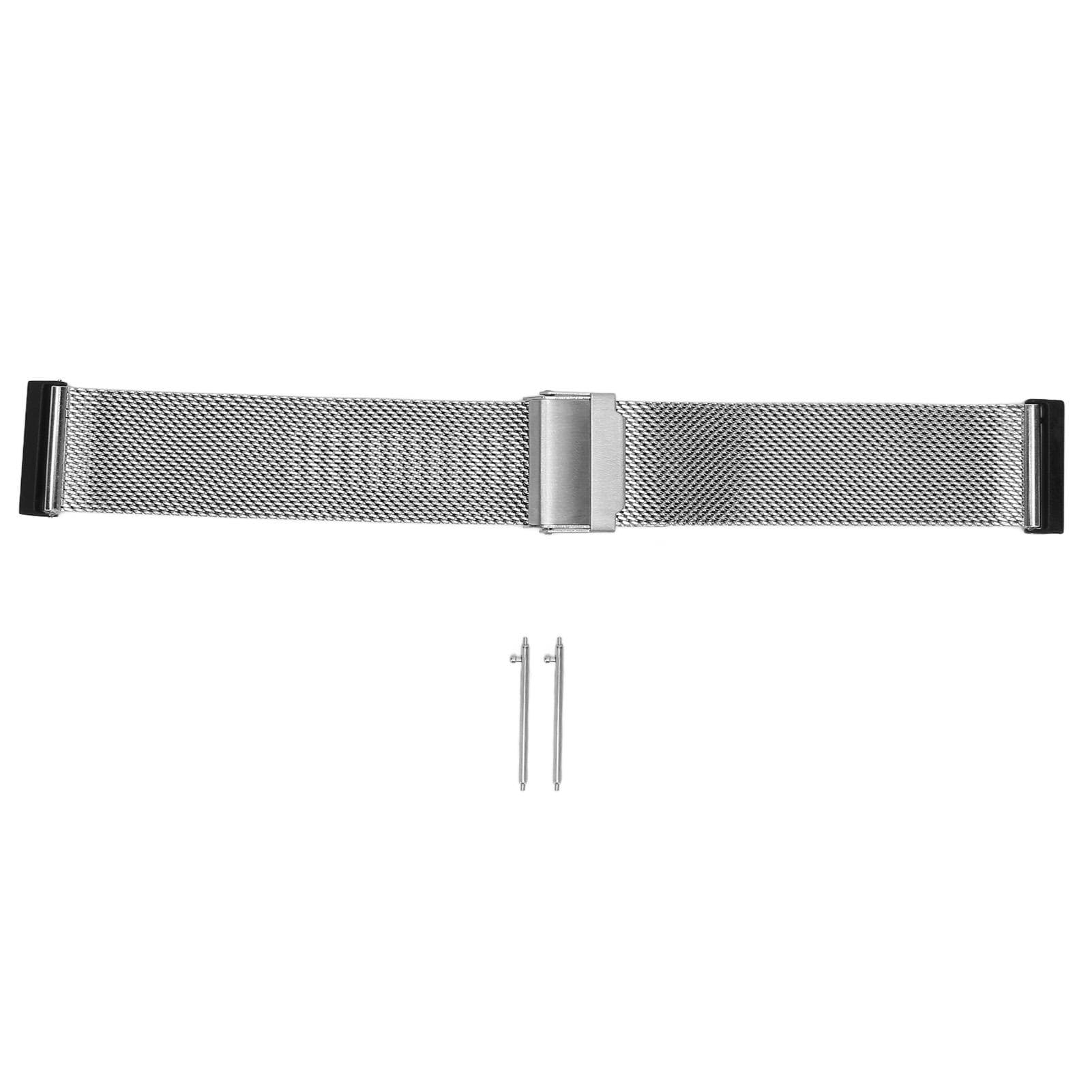 Watch Wristband 24mm Stainless Steel Mesh Adjustable Strap For Suunto Spartan HR 7/D5i Sliver silver