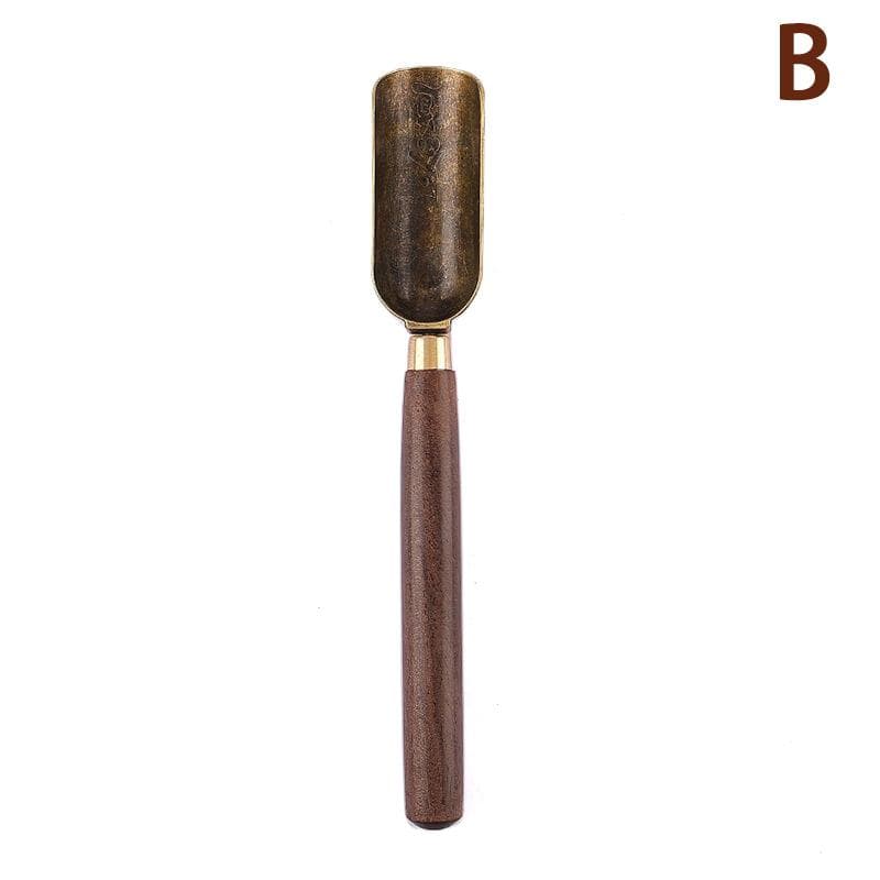 1Pcs Tea Spoon Ebony Teaspoon Solid Wood Retro Creative Tea Shovel Tea Kongfu Tea Ceremony Accessories Gift B