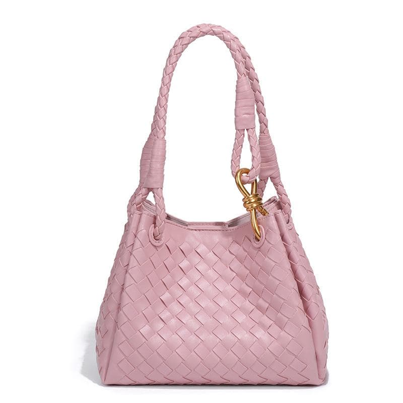 Versatile Woven Bucket Bag, Hand-held Parachute, Crossbody Women's Bag, Two-piece Set, Mother and Child Single-shoulder Underarm Bag