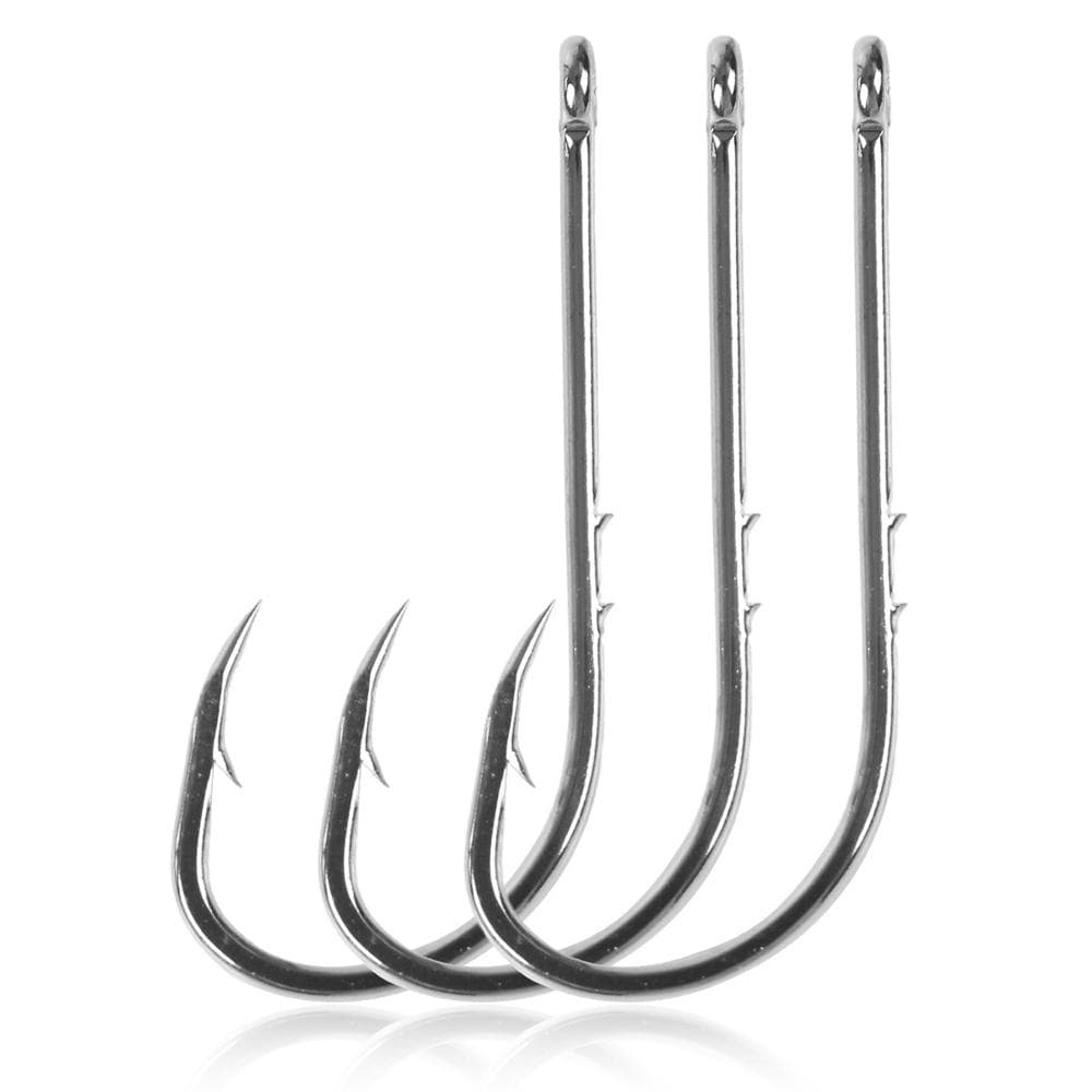 100pcs Double-barbed Fishing Hook Fishhook for Saltwater Freshwater High Carbon Steel 1