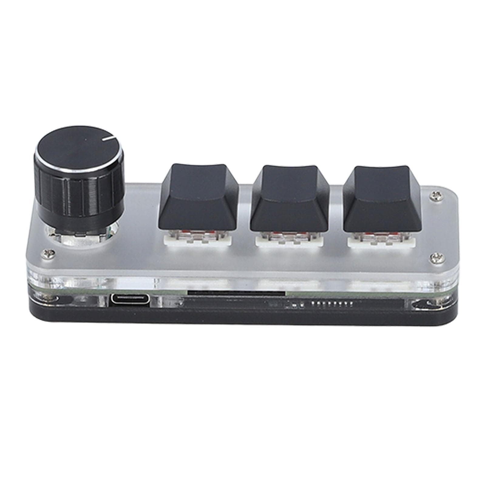 Custom Keypad 3 Key 1 Knob Mini Mechanical Keypad with RGB LED Dustproof Red Switch USB C