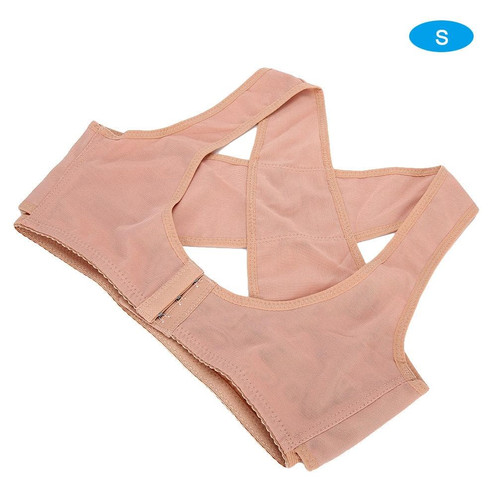 Adult Women Posture Corrector Brace Breast Support Hunchback Correction Belt Skin ColorS S(for 2-4kg)