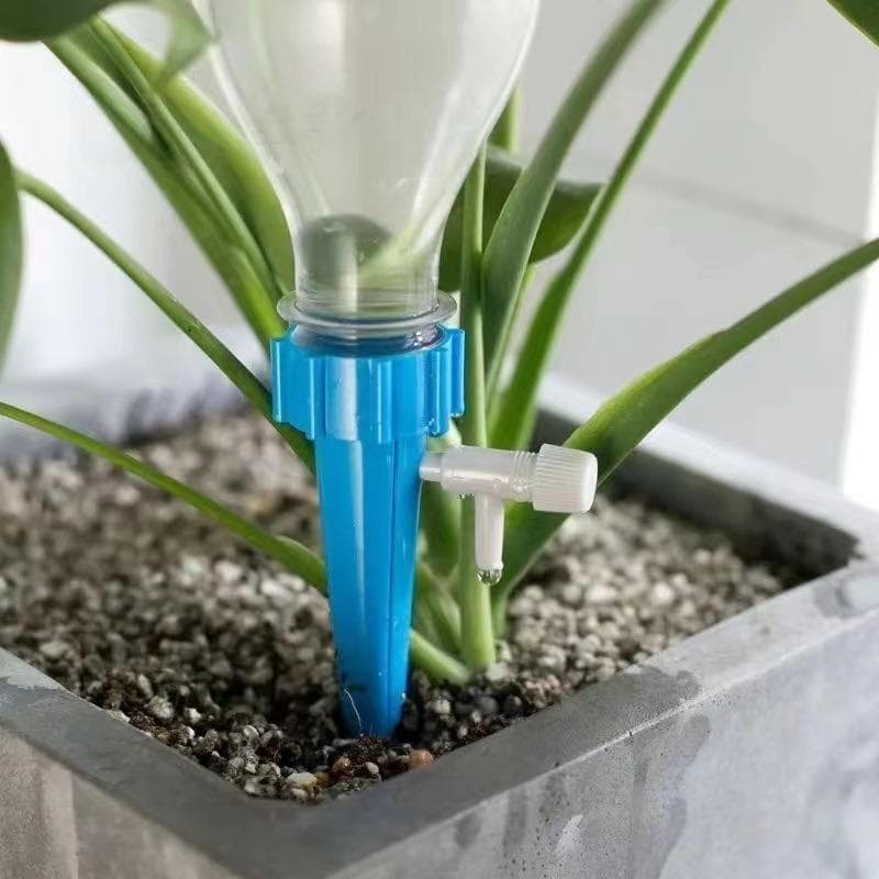 10pcs/set Plant Drip Watering Tools For Lazy People On Business Trip Drip Irrigation Gardening Green Plant Watering Device blue