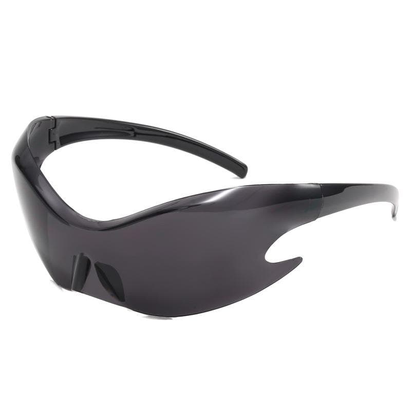 1PC Futuristic Alien Conjoined Sunglasses Plastic Avant garde Style Unique Personalized Eyewear Trendy