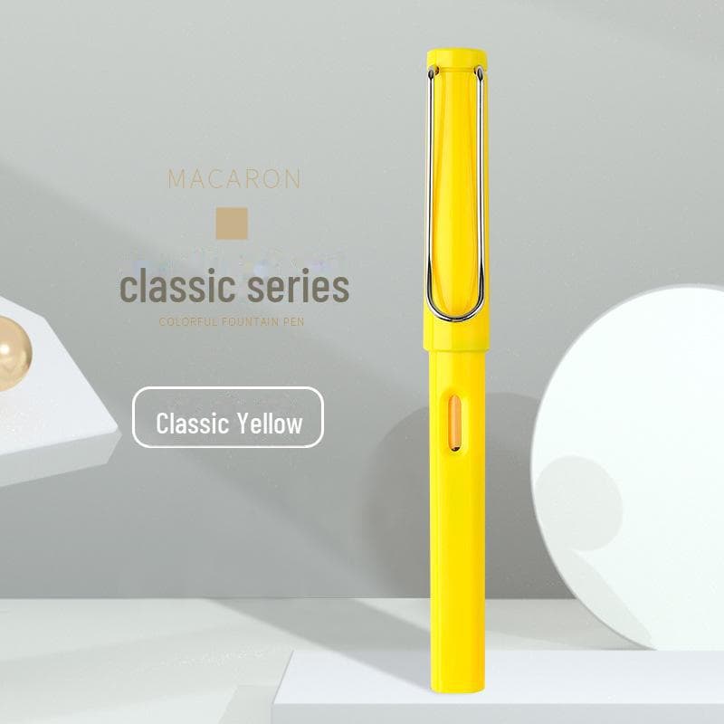 Colorful Student Fountain Pen with Replaceable Ink Capsule for Calligraphy and Correct Writing Posture 0.5mm with Converter