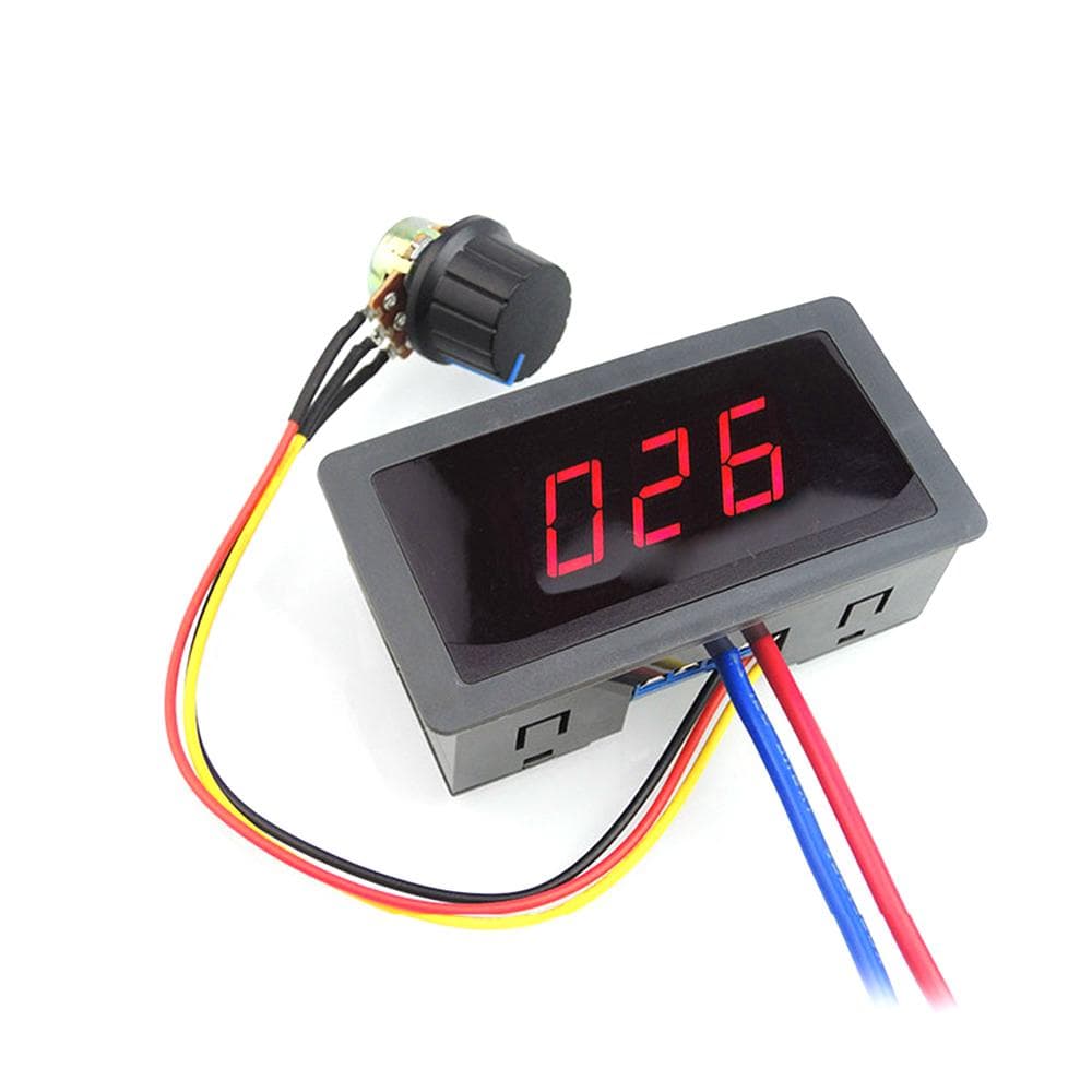 Direct-Current Speed Controller 24V Digital dc Motor Speed Regulator PWM Stepless Speed Control black