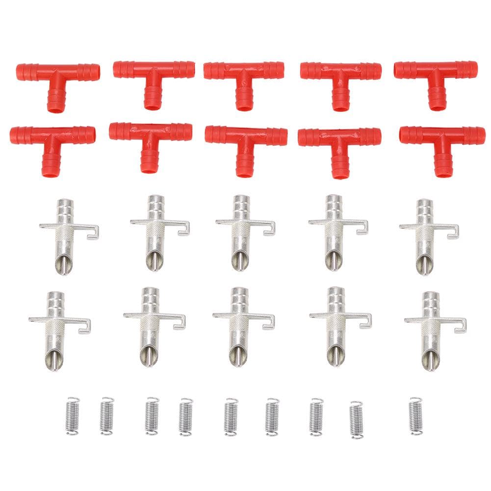 10 Sets Practical Automatic Red Water Feeder Nipple Waterer Drinker For Rodent Rabbit Bunny New