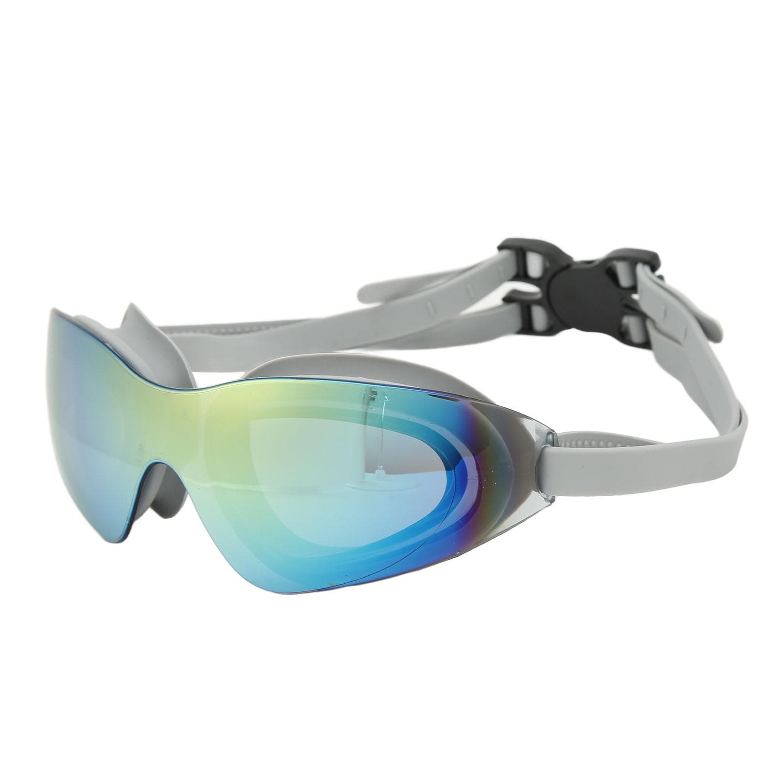 Swimming Goggles Anti Fog No Leaking Silica Gel Swim Glasses with PC Mirror for Men and Women Blue