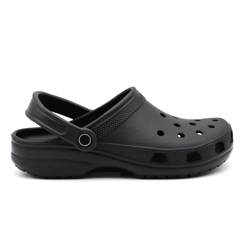 Summer Cross-Border Bestseller: Men's Classic Beach Footwear & Women's Baotou Sandals - European & American Style Garden Shoes 36/37=Men's 5/Women's 7 black