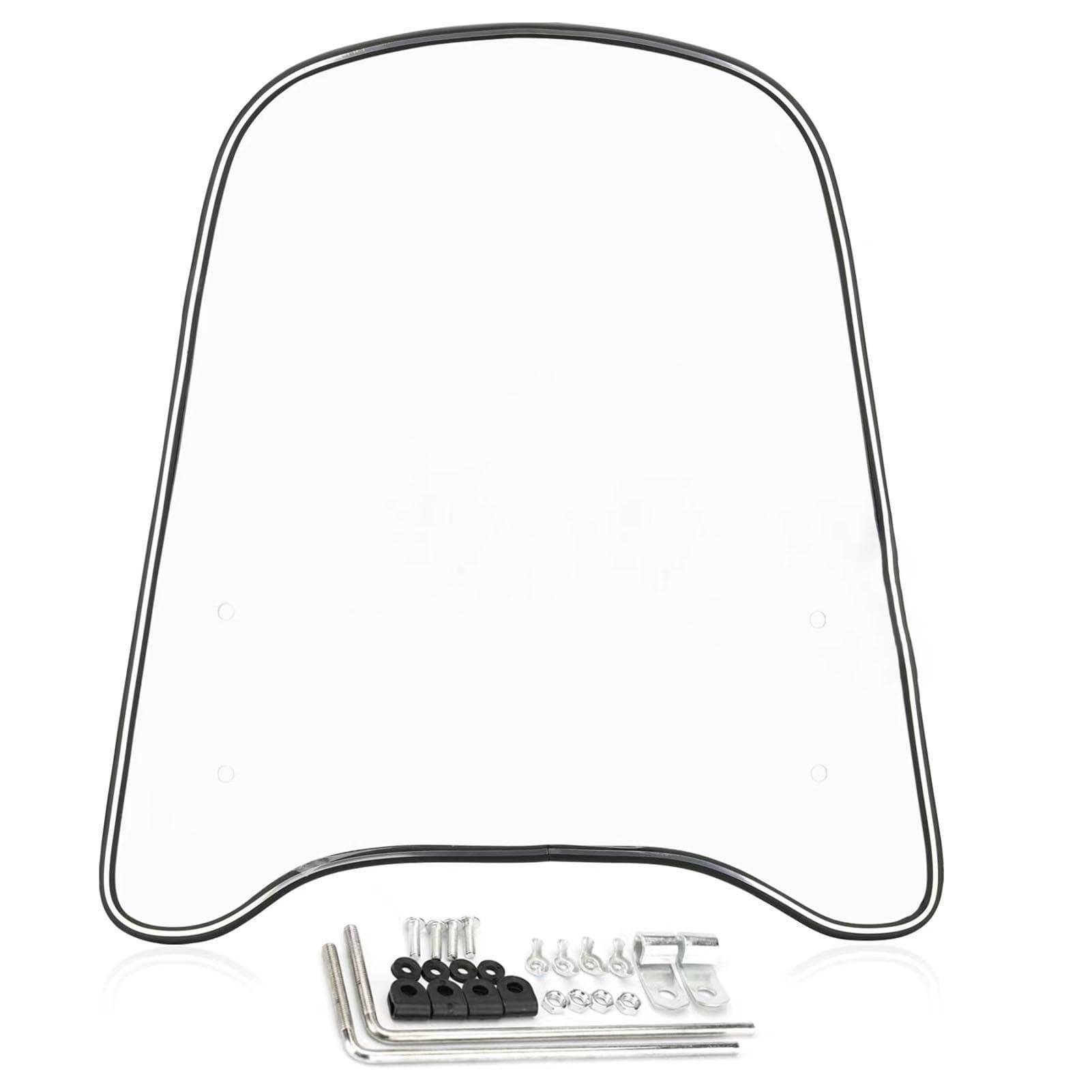 Universal Motocycle Windshield Extension Spoiler Scooter Windshield Widened Edging Wind Deflector transparent