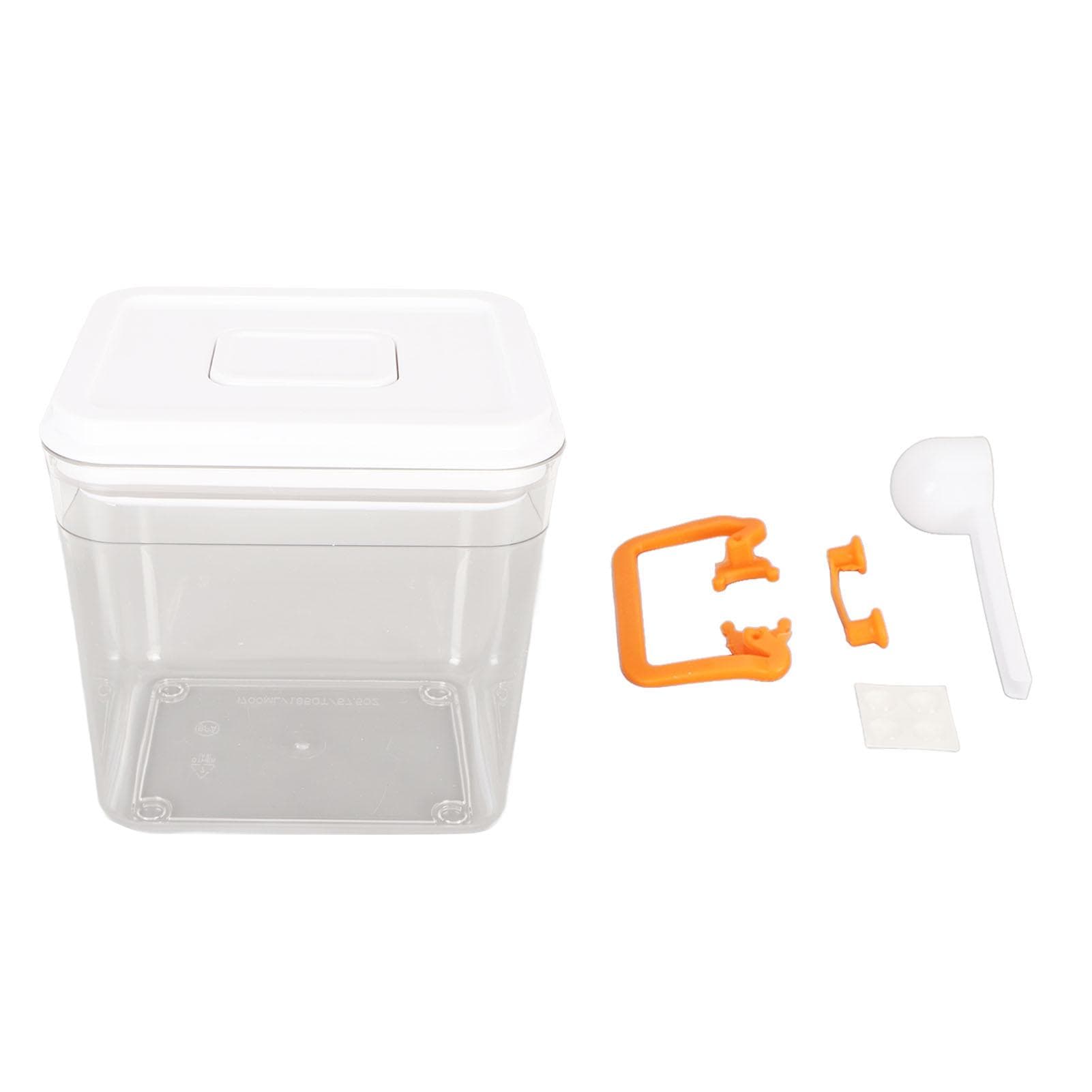 Food Storage Container Leakage Proof Airtight Food Organizer with Push Switch Lid for Grain Rice 1700ML Transparent