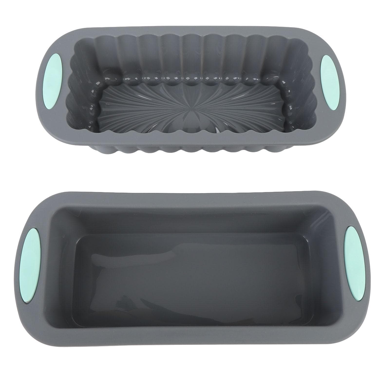 2PCS Loaf Pan Silicone Non Stick Bread Pan Baking Bakeware for Homemade Cakes Brownies Meatloaf L(for 6.5-9kg)