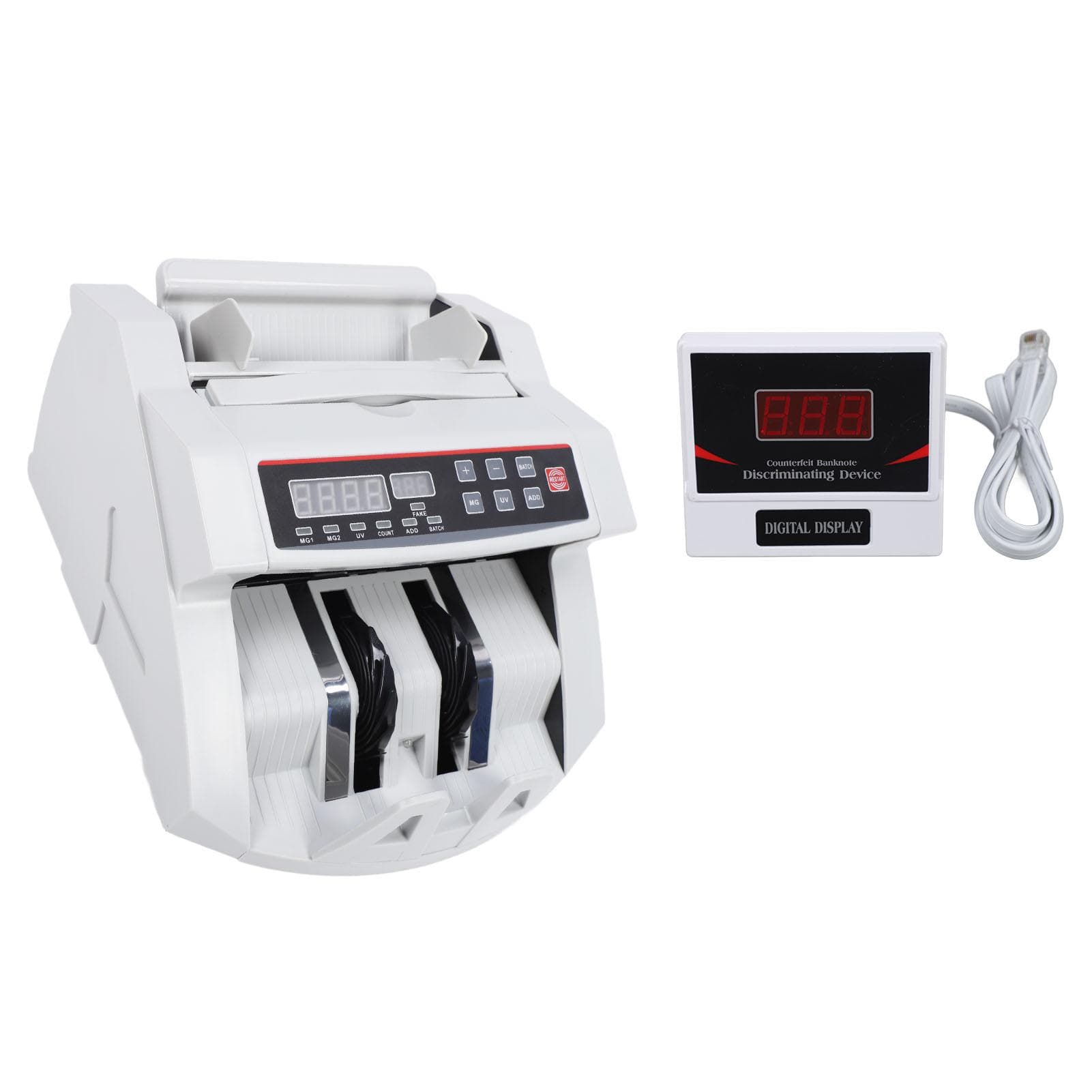 Counterfeit Bill Detector Rapid Detection High Accurate Money Counter Machine with LED Display for US Plug