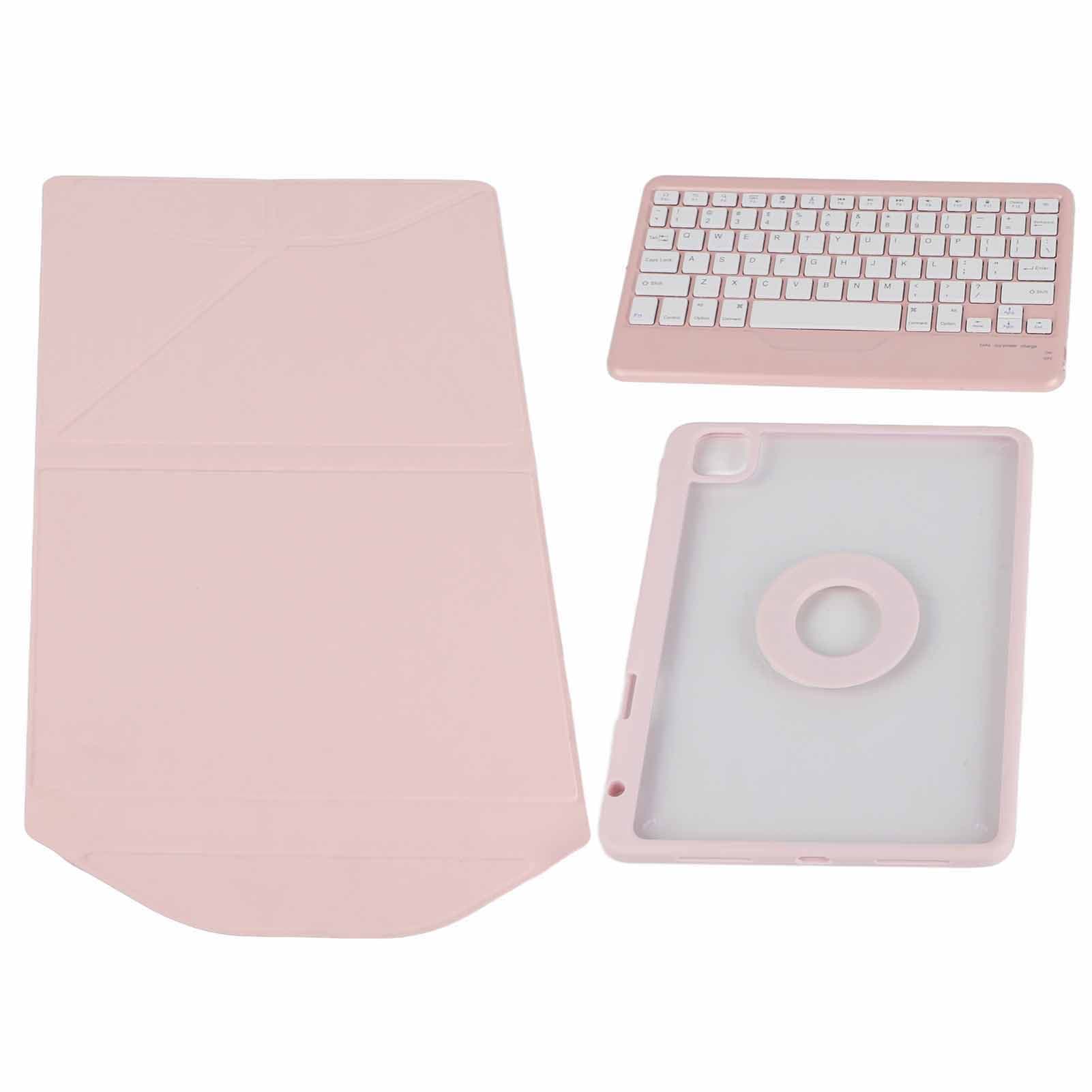 Vertical Keyboard Case Folio Magnetic Transparent Back Cover Detachable BT Keyboard Cover with
