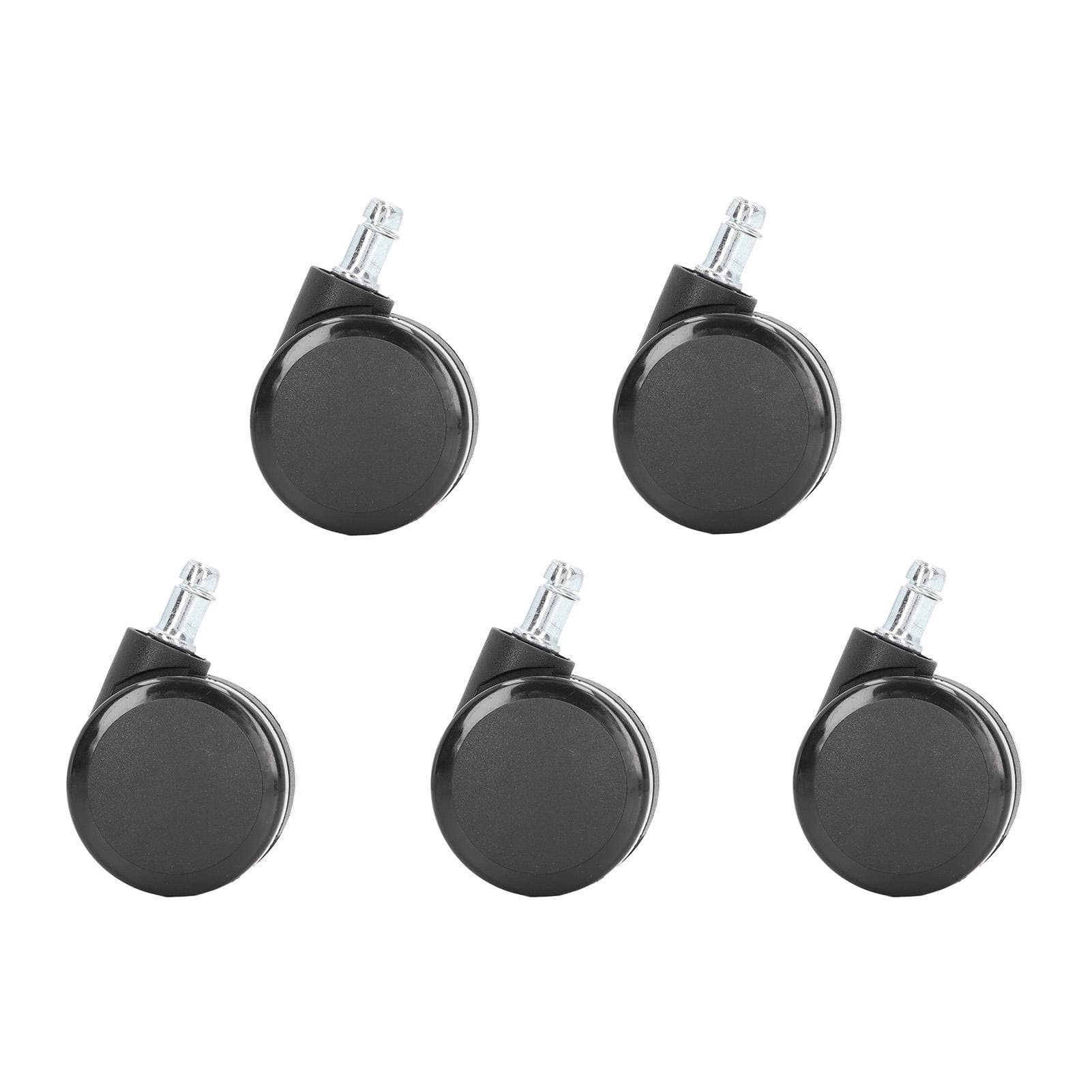 5Pcs Office Chair Wheels Computer Swivel Chair Pole Universal Pulley Replacement Mute