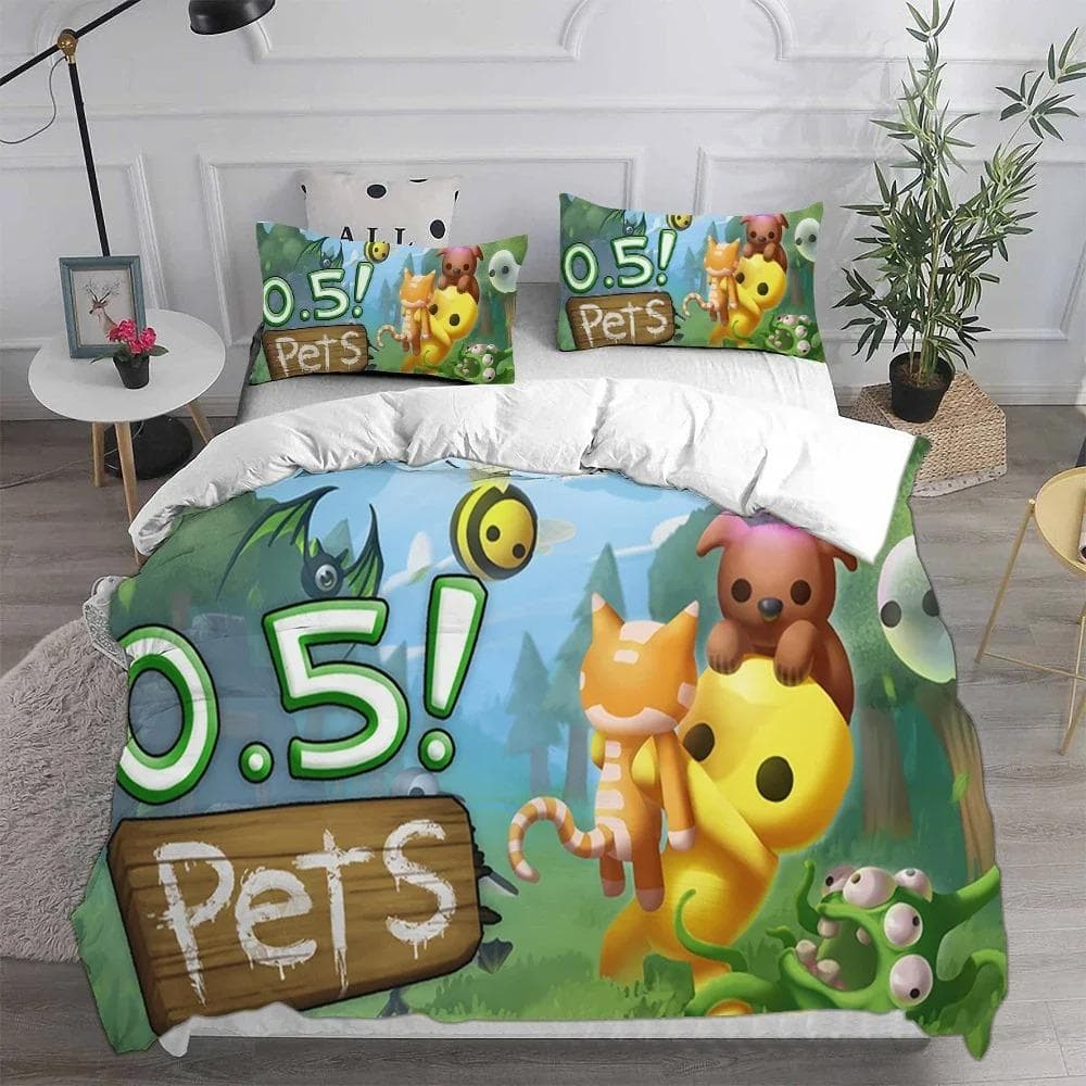 Wobbly & Life Single Bedding Set,Duvet Cover Comforter Bed Set Quilt Cover Pillowcase,King Queen Twin Size Boys Girls Adultse 180X210cm-3pcs
