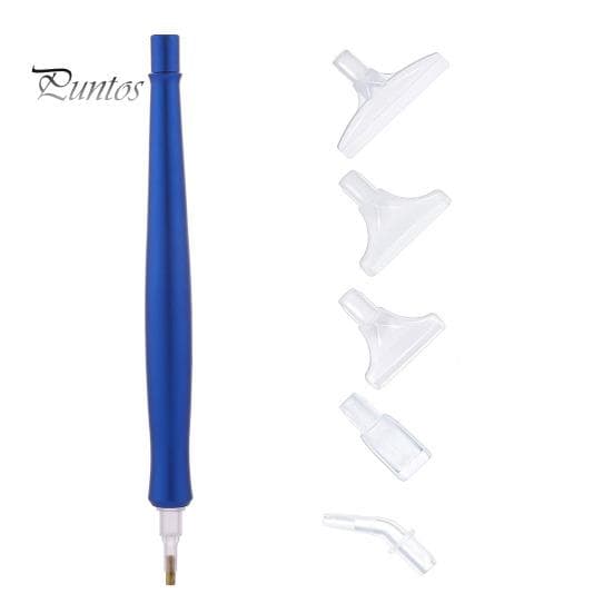 Electric Diamond Art Pen Vacuum Diamond Art Pen with Interchangeable Tips Wax-Free Diamond Art Tool for Round Square Diamonds blue