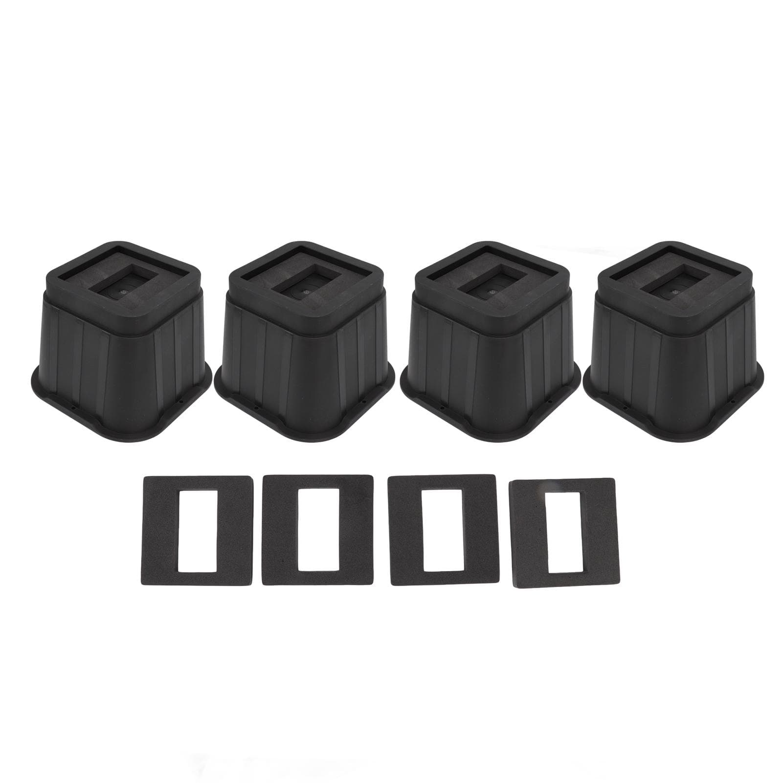 4 Sets Furniture Risers Rubber Antislip 4 Inch Bed Risers for Storage Desk Sofa Chair Washing