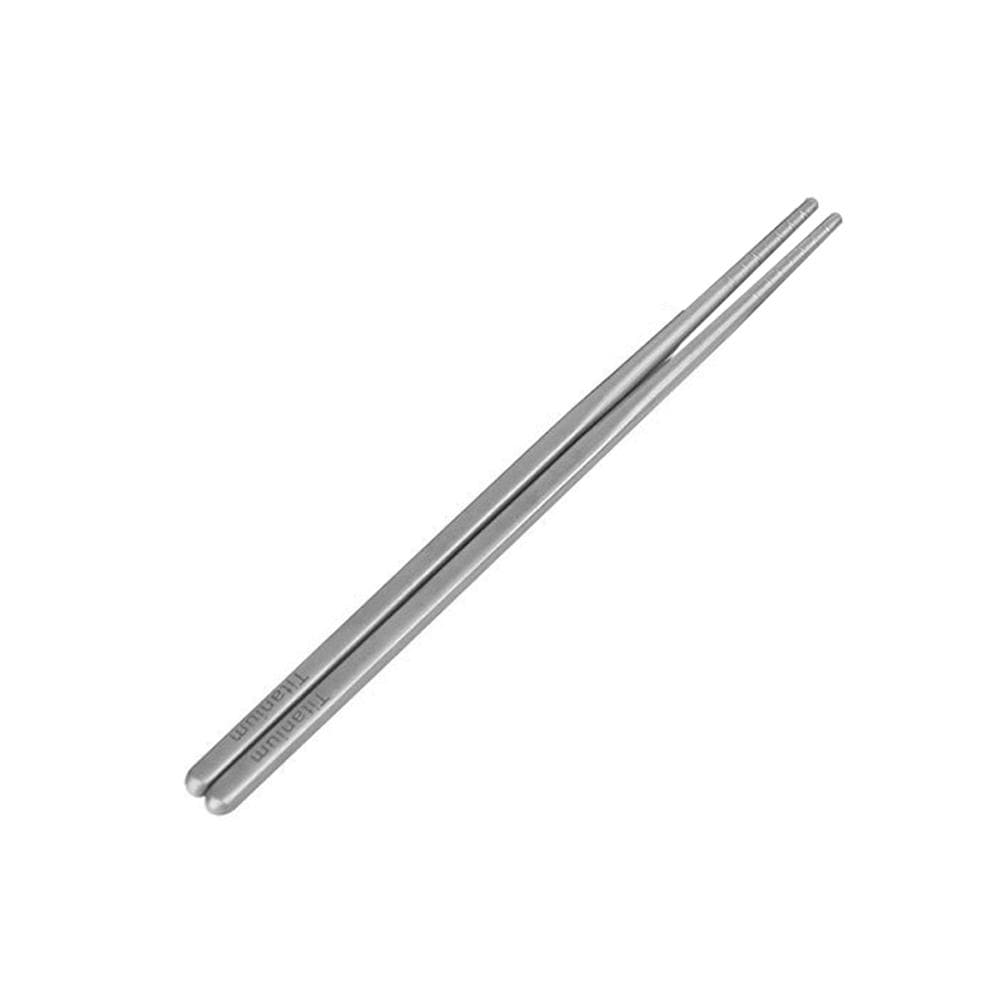 Pure Titanium Chopsticks Hollow Chopsticks Outdoor Tableware Camping Chopsticks 195mm silver