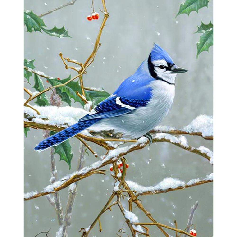 Diamond Mosaic Blue Birds Pictures of Rhinestones Diamond Embroidery Diamond Painting Cross Stitch 20X30CM