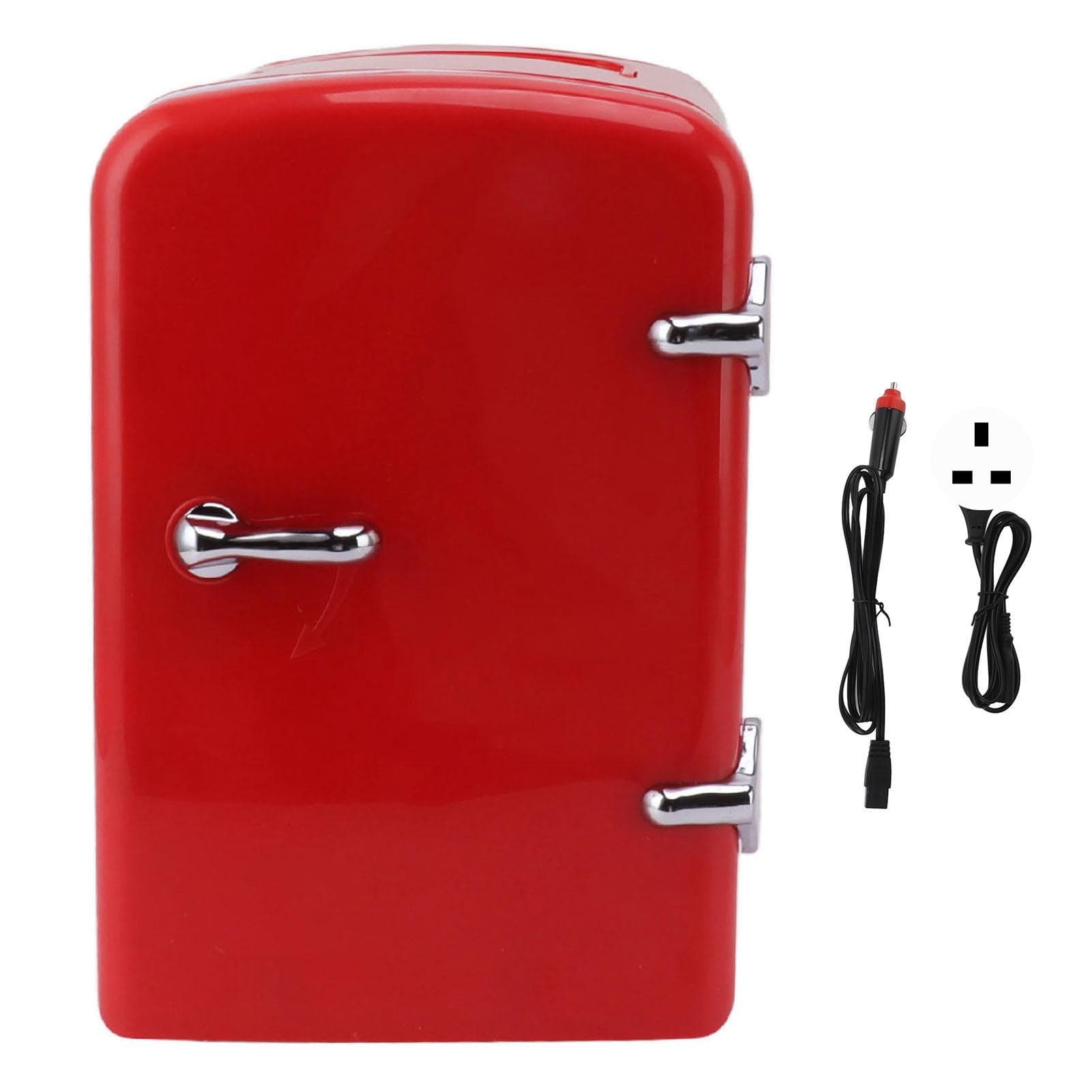Mini Fridge 4L Portable Cooler Warmer Personal Refrigerator Includes DC12V Car Plug for Skin Care red