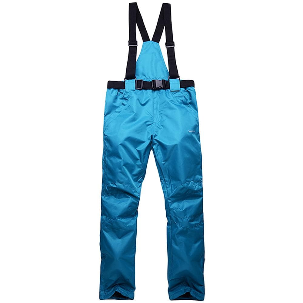 Winter Warm Snow Pants Cold Weather Waterproof Skiing Pants Trousers with Removable Suspenders for XXL lake blue